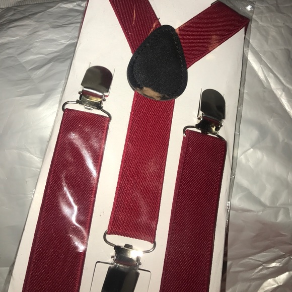 MAROON BOYS SUSPENDER & BOW TIE SET - *NWT* - Picture 3 of 4